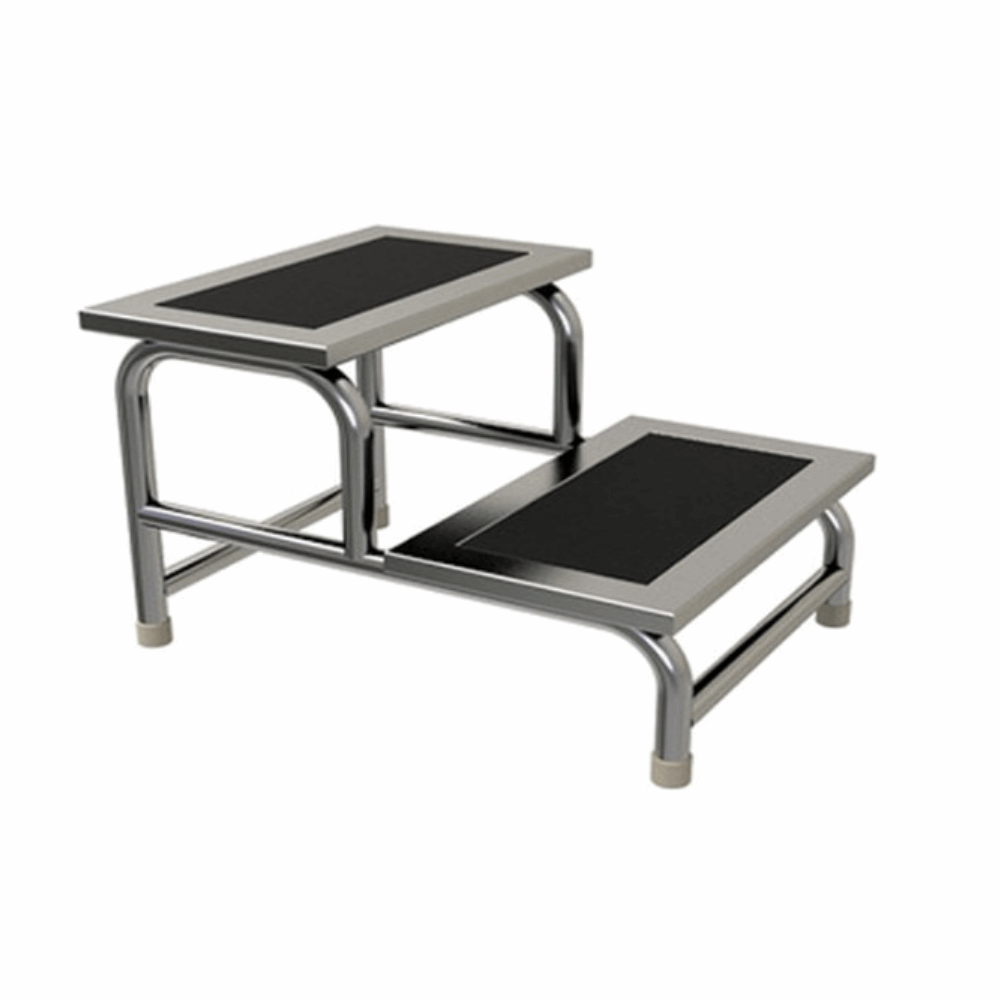 Mobilier Medical Escabeau 2 Marches acier inoxydable Mls