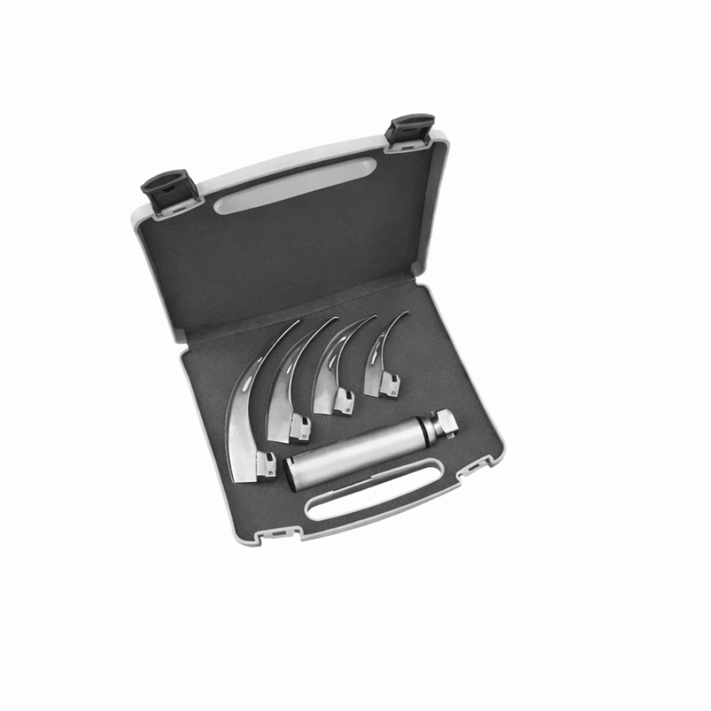 Diagnostic Professionel LARYNGOSCOPE FIBRE OPTIQUE 4 LAMES MAC INTOCH MANCHE MEDIUM - -