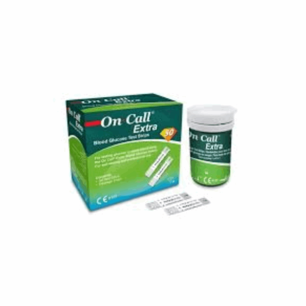 Auto-Diagnostic Diabète Bandelette On Call   extra  50 test - On Call